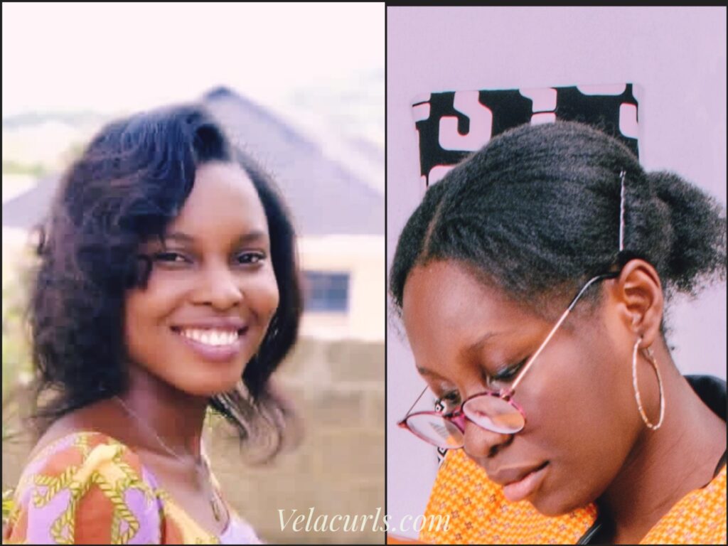 Natural vs relaxed hair velacurls