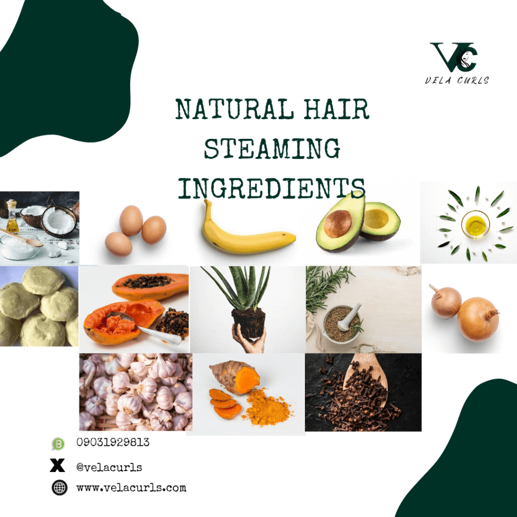 Different natural hair steaming ingredients